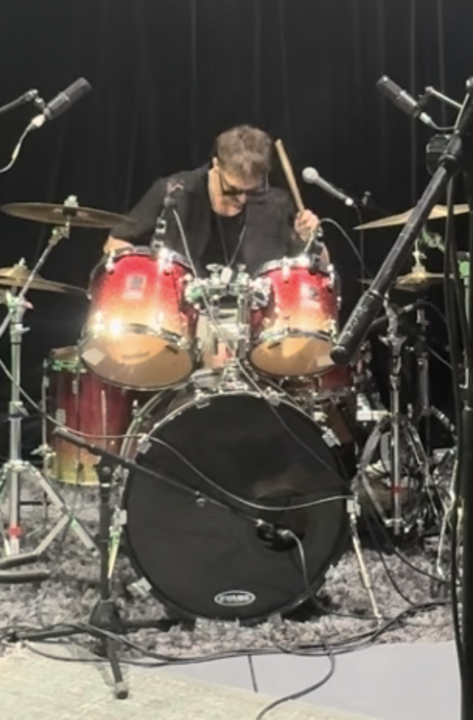 Clay Drysdale playing drums