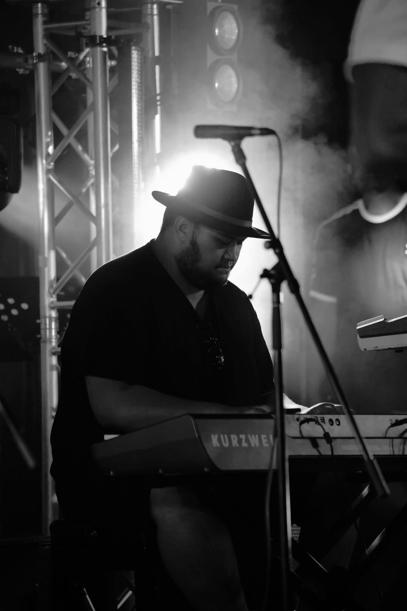 Marich 'Phatfingah' Moeke playing keys